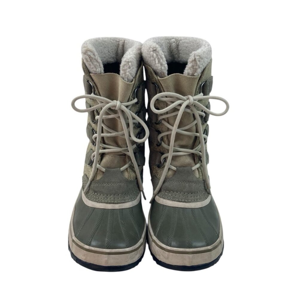 Sorel Olive and Cream Winter Boots - Picture 2 of 13